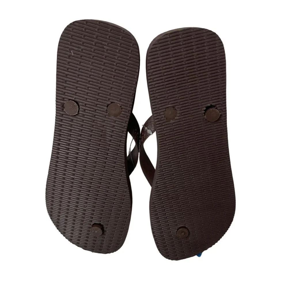 NWT TOP Havaianas Looney Tunes Tweety Flip Flops Dark Brown Women's Sz US 6 - Picture 3 of 3